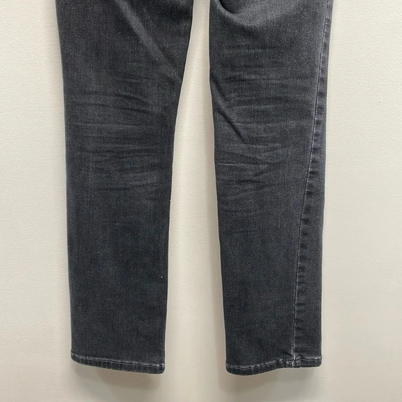 Levi’s 724 High Rise Straight Black Wash Denim Jeans Distressed Knees 26 - Picture 6 of 15